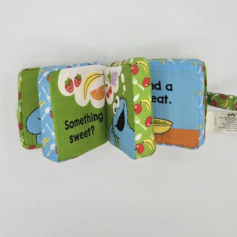 2003 Soft Play‎ Sesame Street Cookie Monster Time to Eat Foam Plush Baby Book